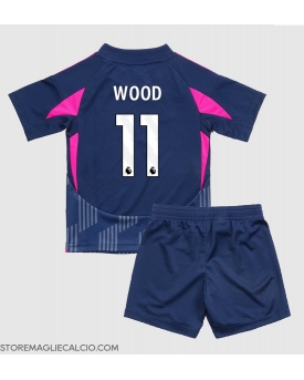 Nottingham Forest Chris Wood #11 Maglia Gara Trasferta Repliche 2024-25 Bambino